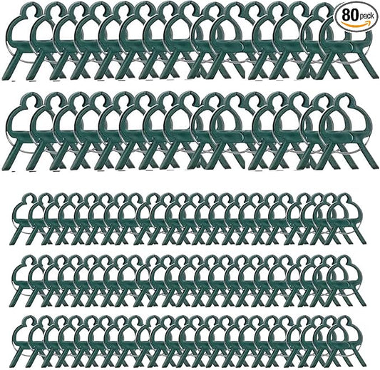 80PCS Garden Plant Supports Clips, 2 Sizes Adjusting Reusable Plant Clips for Supporting Stems of Flower Vine Vegetables Tomatoes Climbing