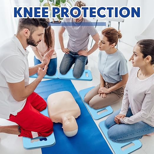 Riakrum 20 Pcs Garden Kneeling Pad Garden Knee Pads Thick Foam Knee Mat Waterproof Knee Cushions for Kneeling Multi Functional Kneeler for Praying, Gardening, Baby Bath, Yoga, 15.4 x 6.7 Inch (Blue)