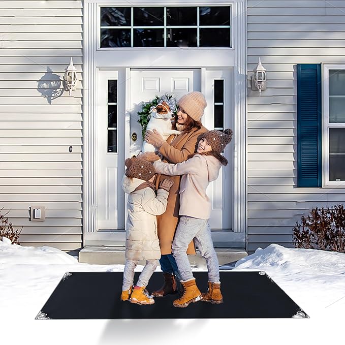 Snow Melting Mats, Heated Outdoor Mats for Walkways, Electric Snow Melting Mats for Decks and Sidewalks, Trusted No-Slip Snow and Ice Melt Heated Sidewalk Mat (10 x 30) 3PCS