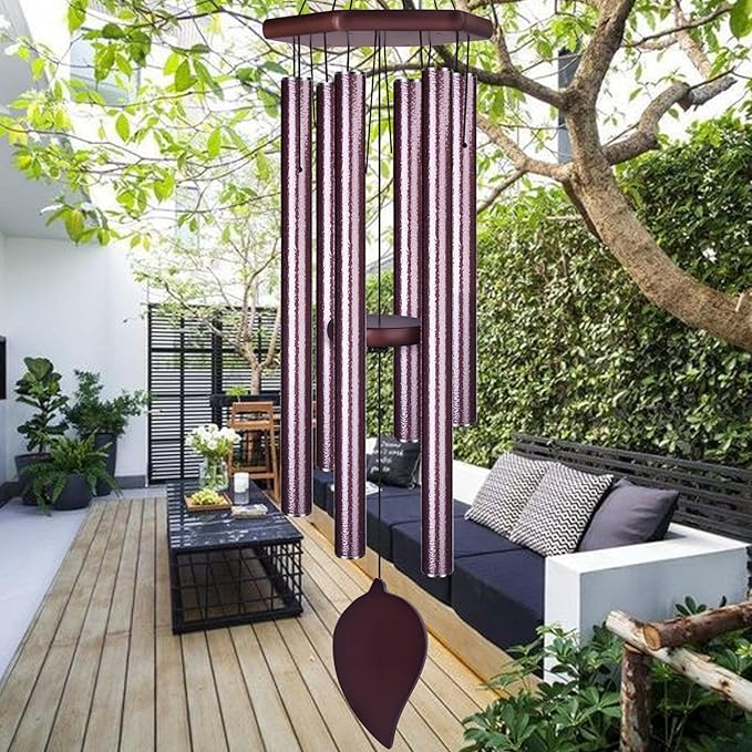Sympathy Wind Chimes for Outside Deep Tone, Memorial Loss of a Loved, Large Wind Chimes with 6 Thicken Tubes & Hook, Outdoor Gifts Mother, Garden Decor