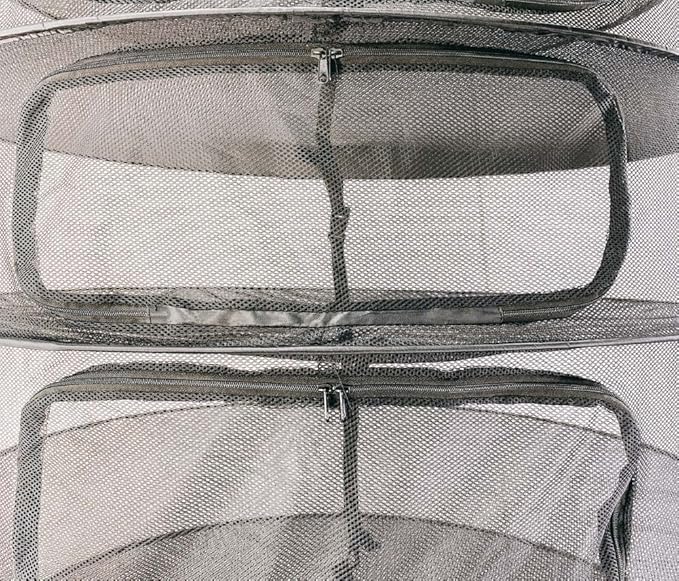 HORTIPOTS Herb Dry Rack Zipper Opening 3ft Adjustable Center Support Straps NO Sagging Fine Mesh Dry Net (Heavy Duty Zips 3FT)