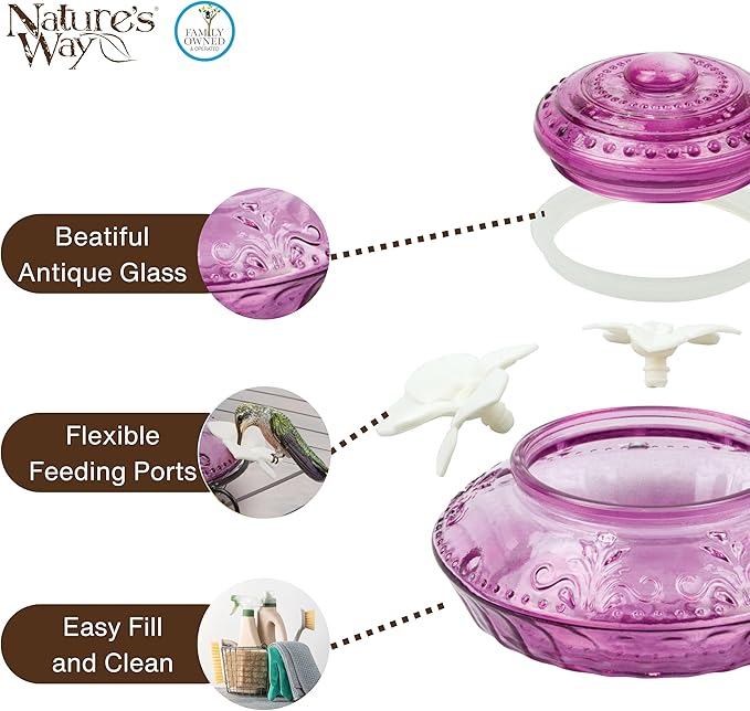 Nature's Way Bird Products ANTHF1 Antique Top-Fill Hummingbird Feeder