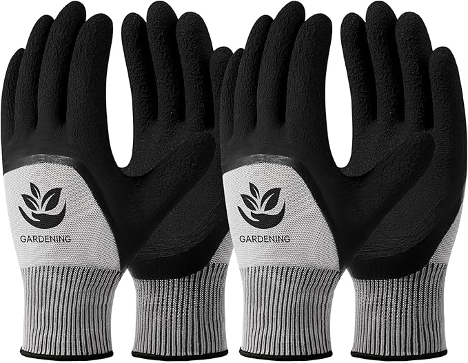 Trifabricy Garden Gloves for Women/Men - 6 Pairs Latex Gardening Gloves with Grip, Protective Work Gloves for Lawn Yard