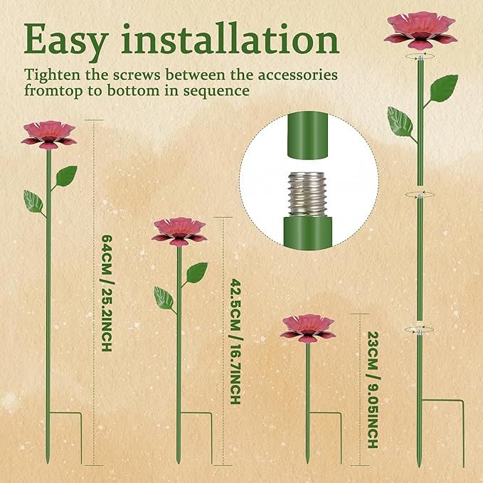 4 Pack Bee Watering Station for Garden with Beautiful Flower Design, Bee Feeders and Butterfly Feeders Combo, Outdoor Bee Baths and Bee Waterer, Gardening Essentials, Garden Decor for Outside