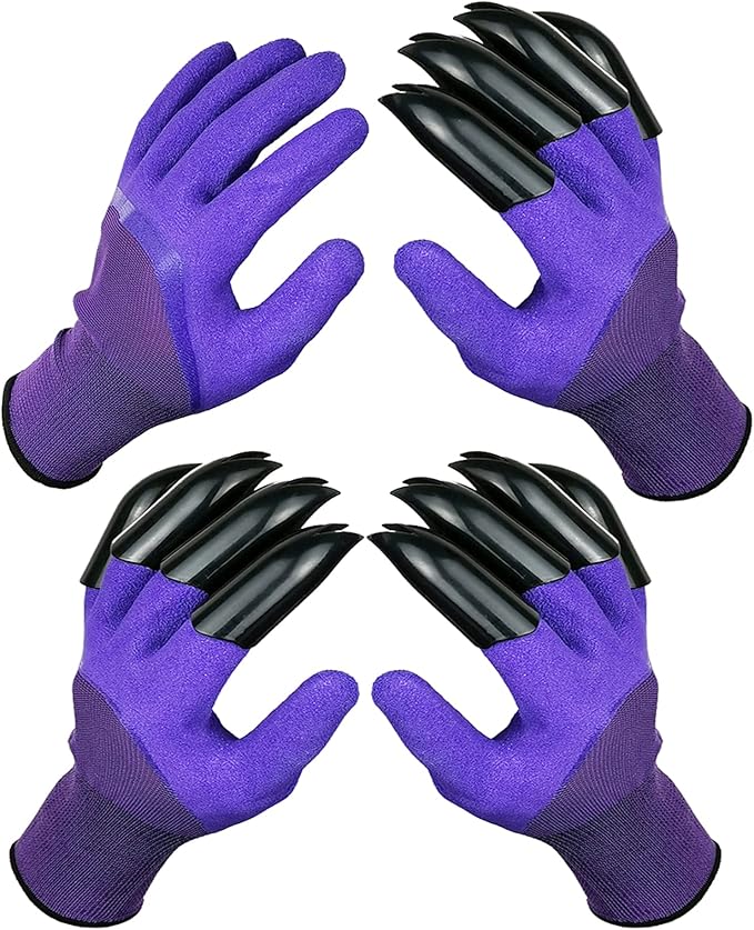 DCCPAA Garden Gloves with Claws,Claw Gardening Gloves for Digging,Planting, Weeding, Seeding-Waterproof for Men and Women