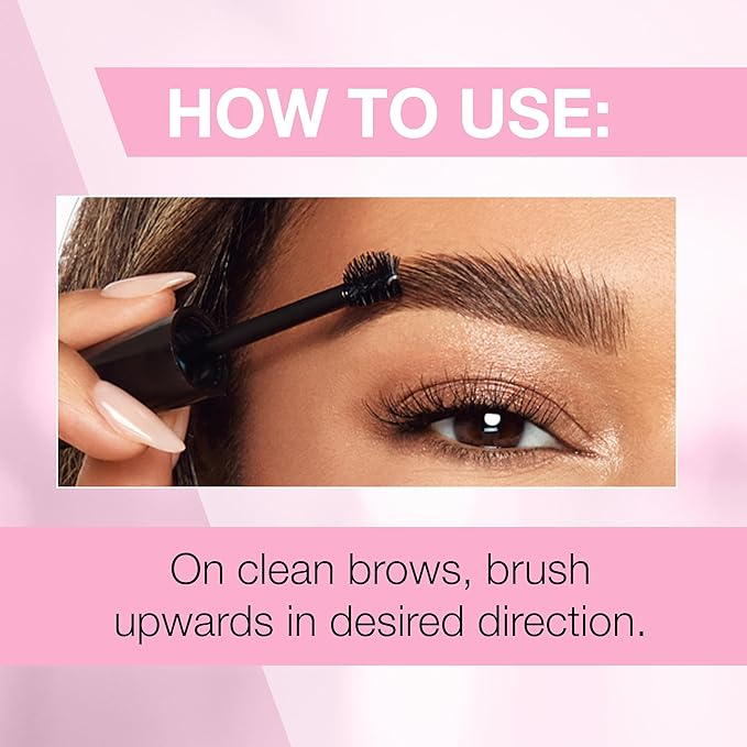 Ardell Brow Glue Medium Brown with Styling Brush – Tinted Eyebrow Gel for Lamination Lift, All-Day Extreme Hold Brow Gel for Defined Brows, 0.35 oz