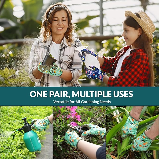Baidast Gardening Gloves for Women, Breathable Leather Garden Gloves with Grip, Thorn Proof Work Gloves