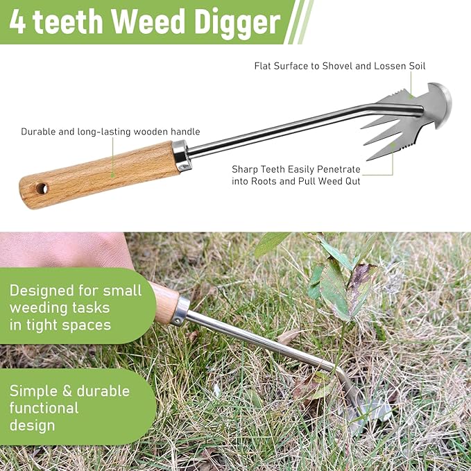 Weed Puller Tool, Gardening Hand Weeder, 2026 New Weeding Artifact for Uprooting Weeds, Dual Purpose Manual Weed Pulling Tool for Yard and Garden-Style 7