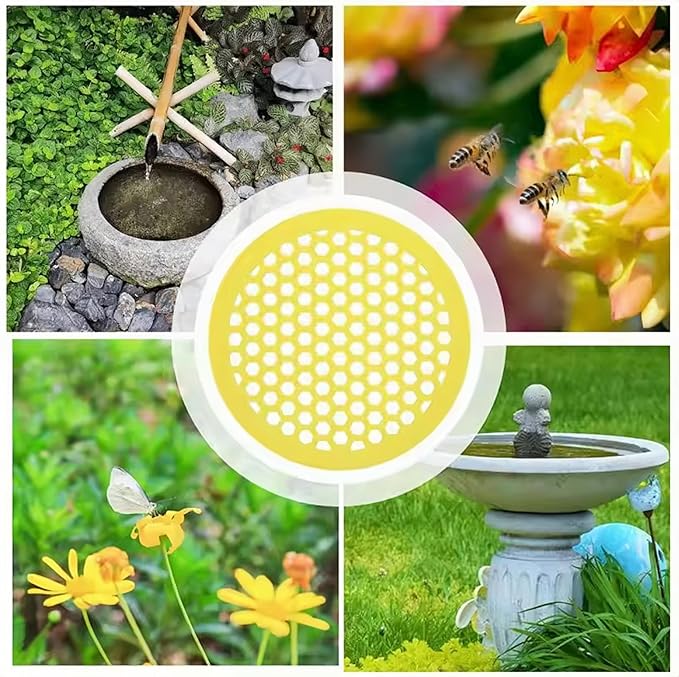 2-Pack Floating Bee Island – 8 Inch Eco-Friendly EVA Foam Bee Watering Station & Butterfly Feeder for Garden, Backyard, and Patio – Safe Drinking Platform for Pollinators