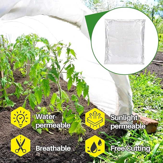 Garden Netting Pest Barrier - 10 x 5 FT Insect Netting for Garden Protection,Mesh Netting Plant Row Covers,Garden Bed Plant Cover,Protecting Tree Plants Vegetable Flowers Fruits