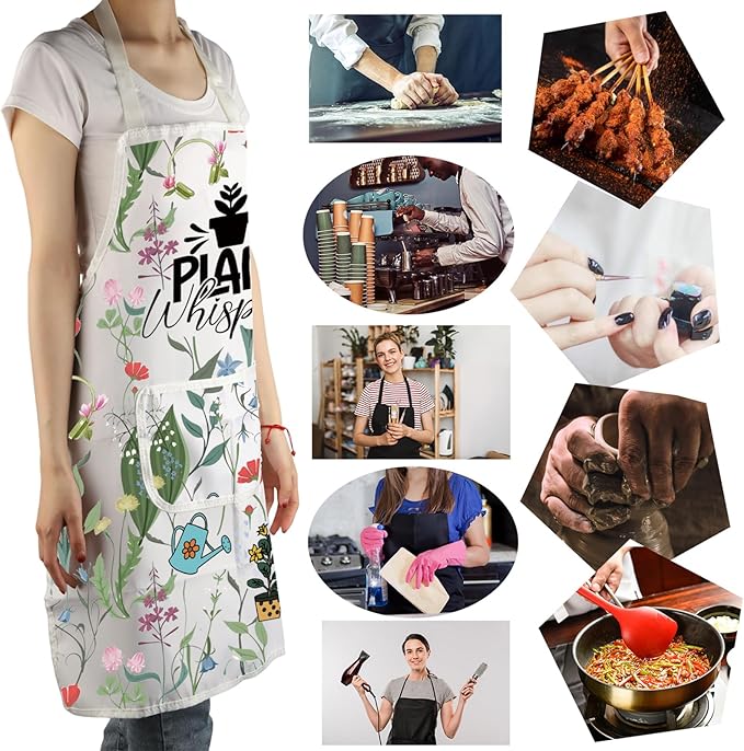MBMSO Gardening Apron - Plant Whisperer Apron for Gardener Gifts