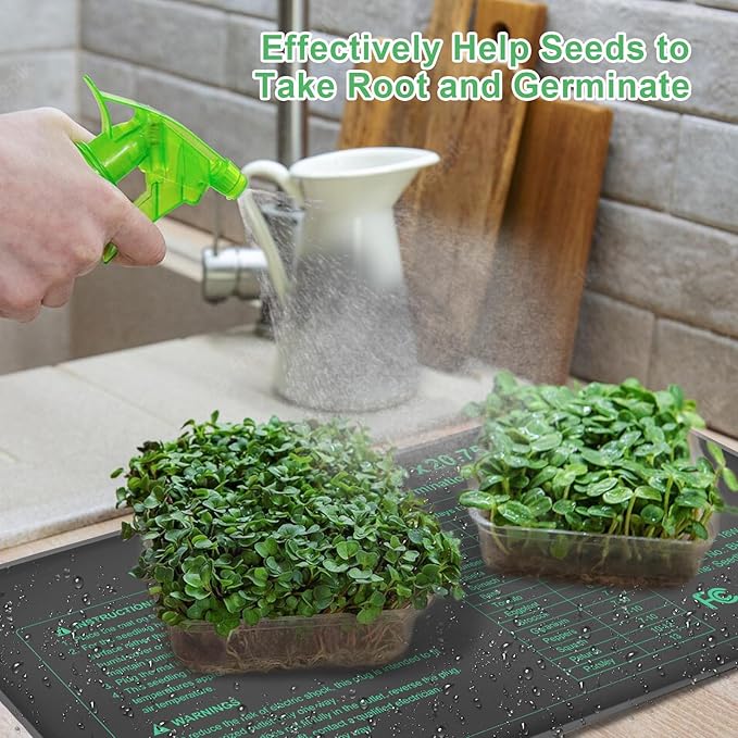 Durable Seedling Heat Mat 10x20.75 inches 8 Pack, Upgraded MET Certified Heat Mat for Plants Seed Germination,Hydroponic, Waterproof Greenhouse Heater, Seed Starter