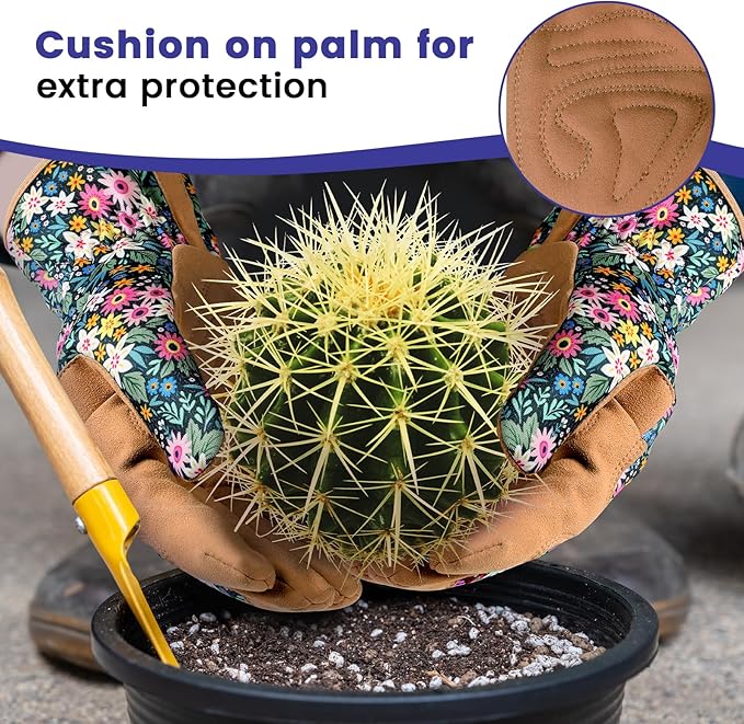 fauson Gardening Gloves - Gardening Gloves for Women Firm Grip Breathable Garden Gloves Thorn Proof for Digging, Planting