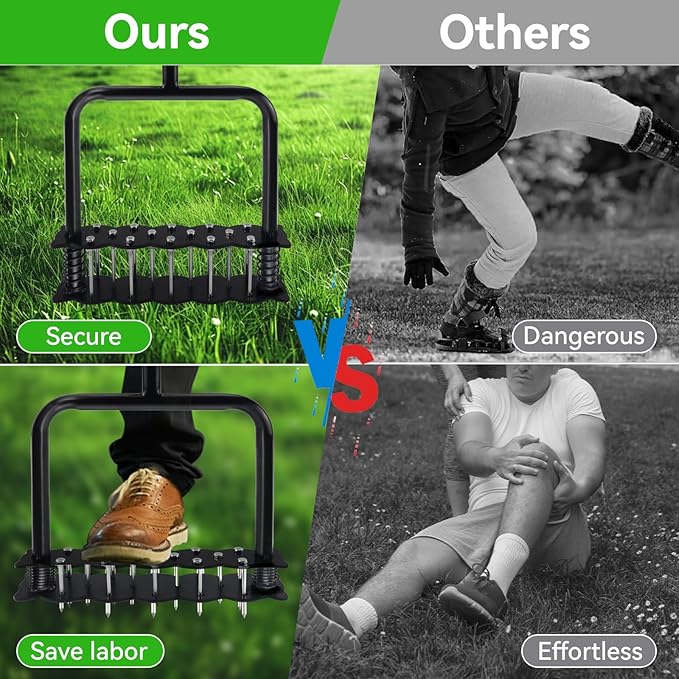 Lawn Aerator, Aerator Lawn Tool for Manual Weeding, Pre-Assembled Aerator Tool for Patio Lawns and Gardens, Lawns Improvement and Yard Care, Garden Tools