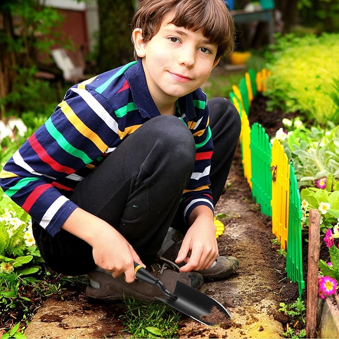 20 Pcs Garden Trowel Heavy Duty Garden Hand Shovel Tool Carbon Steel Trowel for Camping Digging Metal Hand Shovel Spade with Resin Handle for Lawn Yard Farm Home Shop Planting (2.56 Inch)