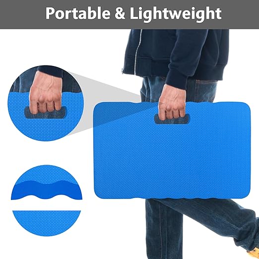 HOOPLE 2 Pack Extra Thick Kneeling Pad, Large Foam Kneeling Cushion for Gardening, Bathing, Exercise, Yoga & Garage Work, Waterproof Comfort Knee Mat, Durable Outdoor Garden Kneeler 17.5 x 11 x 1 Inch