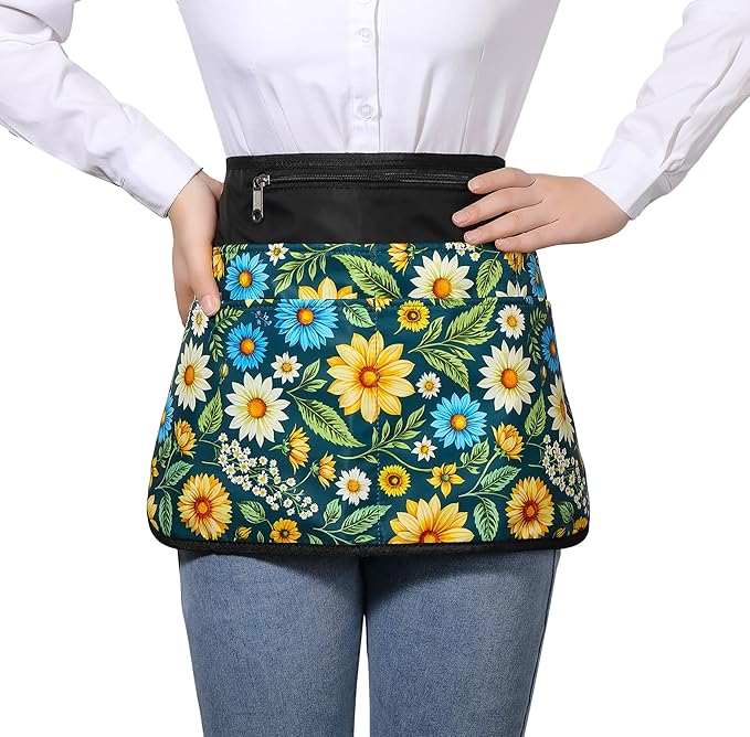 Garden Apron for Women with 6 Pocket,Half Florist Apron