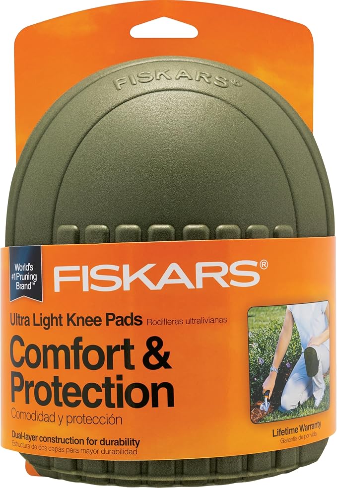 Fiskars Lightweight & Durable Knee Pads for Gardening and Housework - with Comfortable Padded Foam Cushioning (Pack of 3)