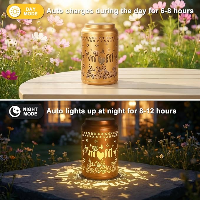 Gifts for Mom Grandma - Hummingbird Solar Lantern Outdoor Waterproof, Mother Day Gifts, Birthday Gifts for Women Hanging Solar Lights for Yard, Garden Decor