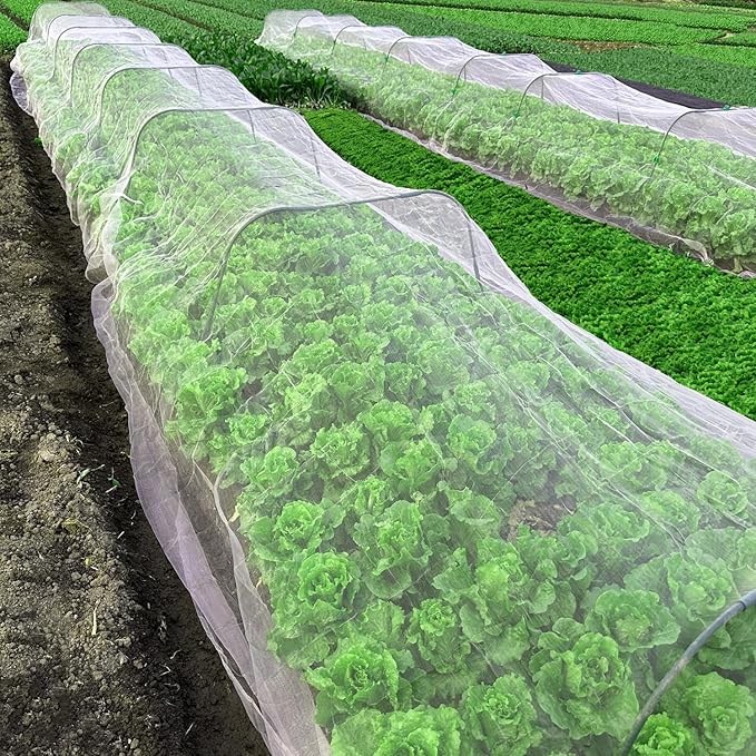 Garden Netting Mesh- 10x50Ft,Plant Covers Protection Ultra Fine Net for Vegetable Plants Flowers Strawberry Crops from Insect Pest Barrier Bug Eating,Insect Netting for Garden