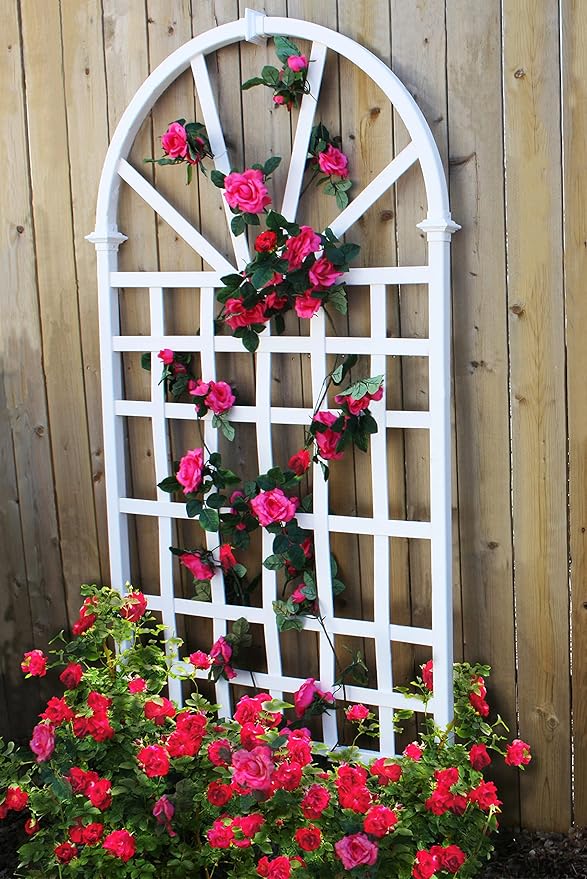 Athens 39"W x 77"H Vinyl Trellis