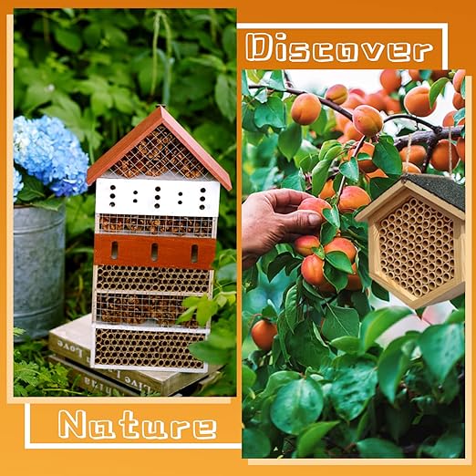 Benvo 100 Pieces Mason Bee Tubes 6 Inches Nesting Refill Cardboard Tubes Bee House Paper Inserts Replacement Liners for Mason Bee House Bee Hotels Bee Condo Beekeeper Accessory(5/16 Inch Diameter)