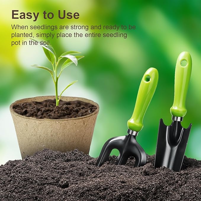 Peat Pots, Biodegradable Pots for Seedlings with Drain Holes, Garden Plant Nursery Pots for Plants, Vegetables,Fruits and Herb (26)
