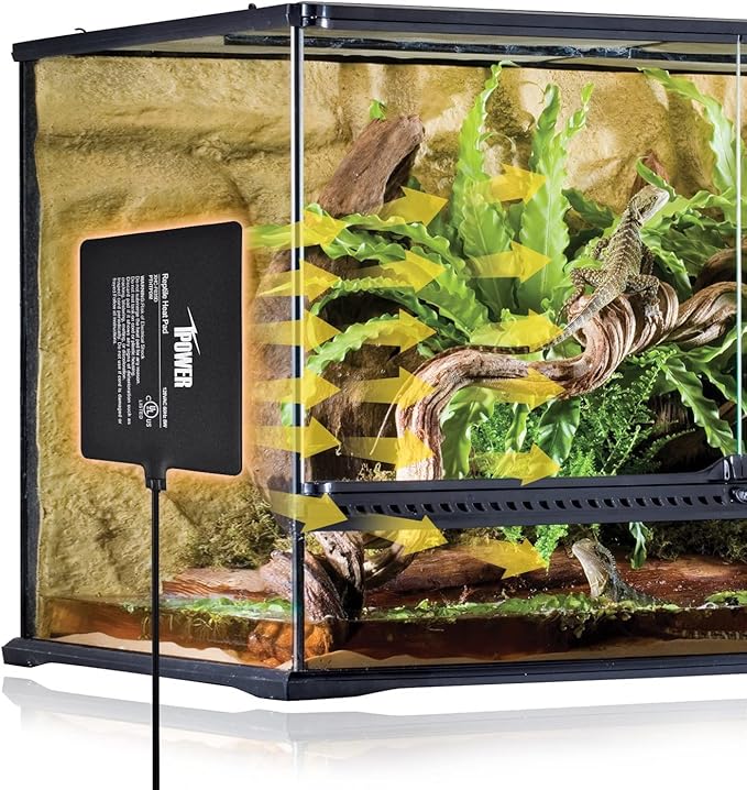 iPower Reptile Heat Pad Under Tank Terrarium Warmer Heating Mat for Turtle, Lizard, Frog, Snake, Reptile, and Other Small Animals, 6X8 Inch, 8W, 2 Pack