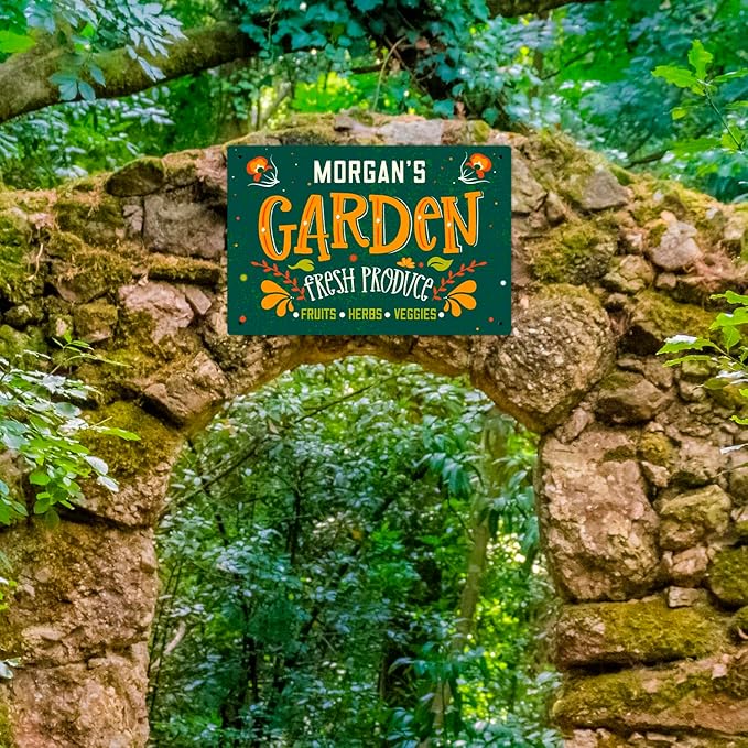 Custom Garden Signs, Personalized Sign for Garden, Ideal for Mom, Mother Or Sign, 12x18 Inches, Rust Free .063 Aluminum, Fade Resistant, Made in USA by Sigo Signs