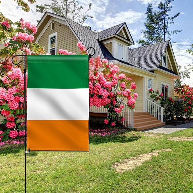 Anley Double Sided Premium Garden Flag, Ireland IE Decorative Garden Flags Irish Flag for Home Decor - Weather Proof & Double Stitched Yard Flags - 18 x 12.5 Inch