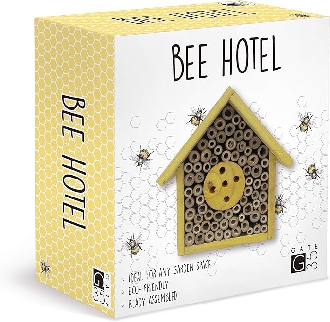 Eco-Friendly Bee House Hotel - Insect Nest Box for Gardens and Yards