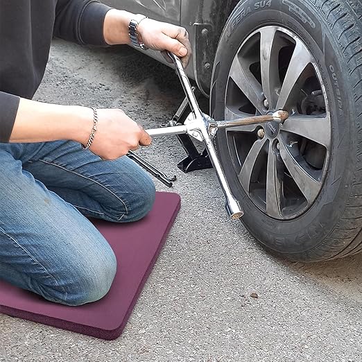 YUDI & GARDEN Thick Kneeling Pad, Gardening Pad, Soft High-Density Foam Knee Pad Protects Knees During Garden or Exercise and Outdoor Activities, Purple 2-Pack