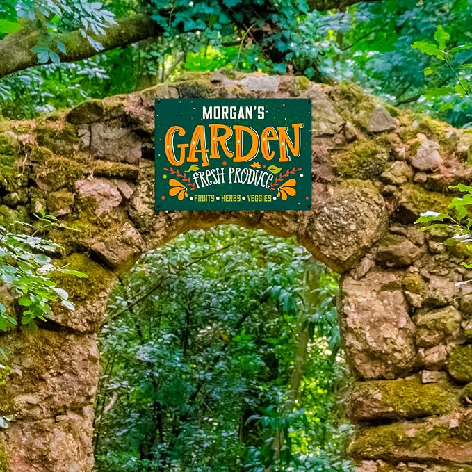 Custom Garden Signs, Personalized Sign for Garden, Ideal for Mom, Mother Or Sign, 10x14 Inches, Rust Free .040 Aluminum, Fade Resistant, Made in USA by Sigo Signs