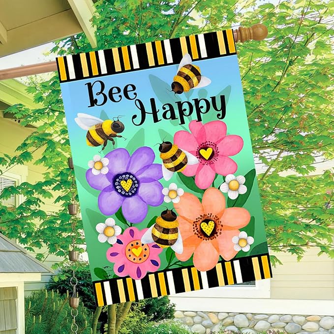 Briarwood Lane Busy Bees House Flag