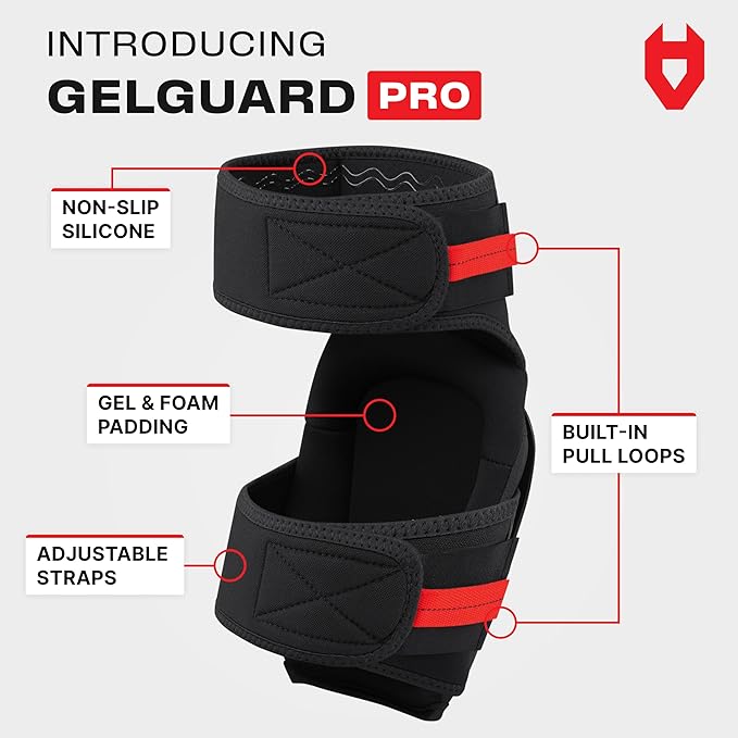 NoCry Professional Work Knee Pads for Men Construction with Ankle Support and Heavy Duty Anti-Slip Cap — Foam Cushion and Extra Thick Gel Padding — Reinforced Thigh & Shin Straps