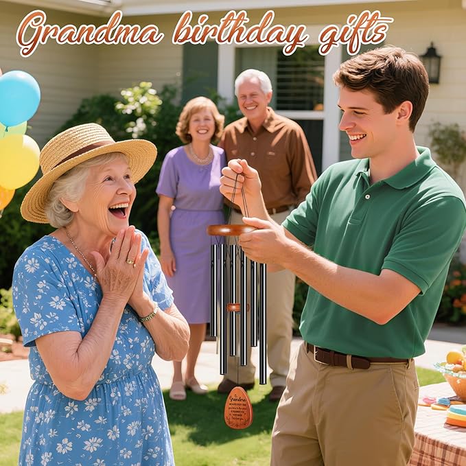 Gifts for Grandma Women, Wind Chimes for Outside 26" Inches, Winzwon Memorial Sympathy Wind Chimes, Garden Patio Balcony Yard Decor, House Warming Gifts for New Home