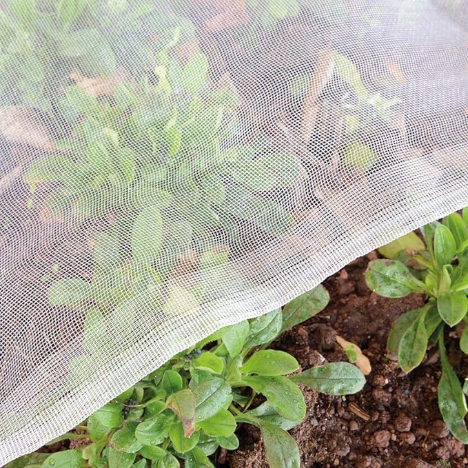 Garden Netting Pest Barrier: 10'x20' Fine Bug Netting for Garden Protection Row Cover Raised Bed Screen Mesh Greenhouse Mosquito Net, Protecting Tree Plants Vegetable Flowers Fruits