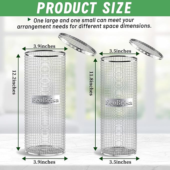 2pack Underground Worm Composting Bin, Metal Compost Bin for Recycling Kitchen Food Waste, Outdoor Worm Compost Bin with Holes and Lid Use in Outdoor Garden Vegetable Patch Backyard