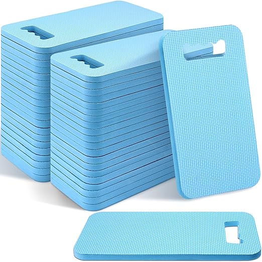 Riakrum 40 Pcs Garden Kneeling Pad Garden Knee Pads Thick Foam Knee Mat Waterproof Knee Cushions for Kneeling Multi Functional Kneeler for Praying, Gardening, Baby Bath, Yoga, 15.4 x 6.7 Inch