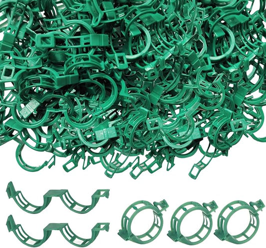 250PK Plant Support Clips - Tomato Clips for String Trellis, Grape Vine Clips for Garden Netting Climbing Plants, Secured Plastic Plant Clip for Fixing Stem and Vine