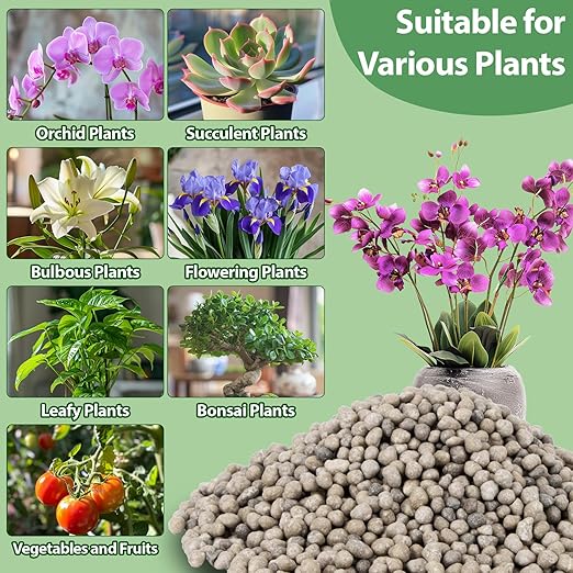 11.28 OZ Slow Release Fertilizer - Organic Plant Food All Purpose Plant Fertilizer for Succulents Cactus Orchid Bonsai and All Other Outdoor & Indoor Garden