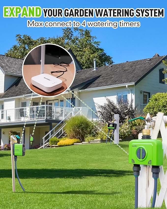 RAINPOINT Ethernet Gateway for WiFi Water Timer, Sprinkler Controller, Smart Hose Timer Valve, Drip Irrigation for Garden, Lawn, and Yard (Support WiFi & Ethernet Connection)
