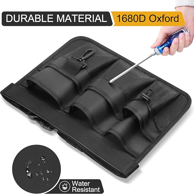 Garden Apron for Women, Adjustable Tool Belt with 8 Pockets - Heavy Duty Oxford Work Belt for Gardening, Construction (Black)