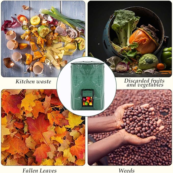 Berlune 4 Pack 72 Gallons Reusable Yard Waste Bag Garden Lawn Leaf Collector Bag Large Heavy Duty Collapsible Compost Bin with Lid and Handles for Outdoor Debris Leaves Grass Clippings