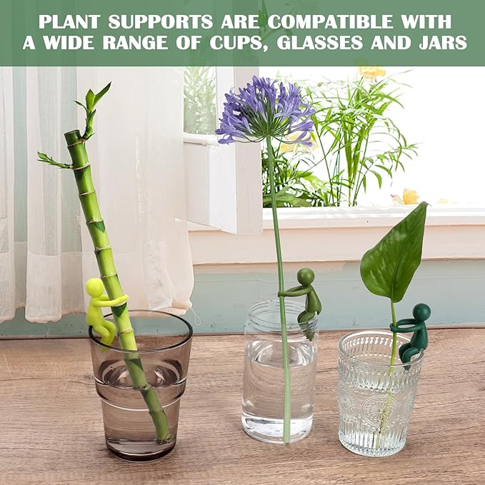Plant Propagation Friends, Leaf Buddy Plant Support for Sprouts, Stems, Shoots and Cuttings, Growth Tool for a Plant Propagation Station Indoor Garden Funny Gift for Plant Lover (3, Yellow)