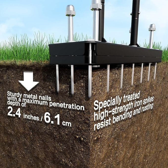 Manual Lawn Aerator Tool, Grass & Yard Aerator, Lightweight 7.7 lb with 21 × 3.5" Steel Spikes, Ergonomic Automatic Reset Design, Deep Soil Aeration for Healthier Lawns