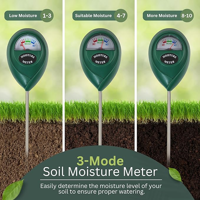 Soil Moisture Meter for Indoor Plants, Accurate Plant Soil Moisture Meter with Precision Sensors, Easy to Use, Compact and Ergonomic Design, The Ultimate Water Measurer for Plants