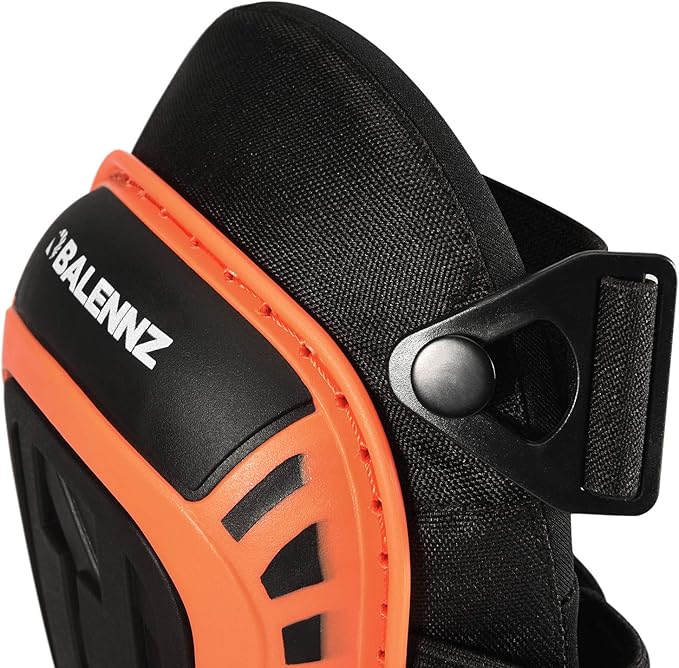 BALENNZ Professional Knee Pads for Work - Heavy Duty Foam Padding Gel Construction Knee Pads with Strong Double Straps – Comfortable Knee Protection for Indoor and Outdoor Use (Knee High Orange)