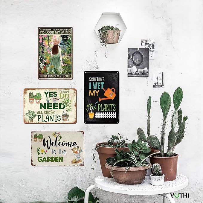 Funny Garden Signs for Outside ; Yes I Really Do Need All These Plant Metal Sign for Farmhouse Home Kitchen Gardening Wall Decor Patio Signs 8x12 In