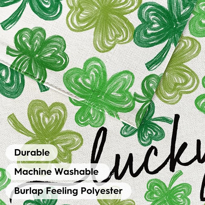 AVOIN colorlife St Patricks Day House Flag 28x40 Inch Double Sided Outside, Shamrock Lucky Clover Holiday Yard Outdoor Flag
